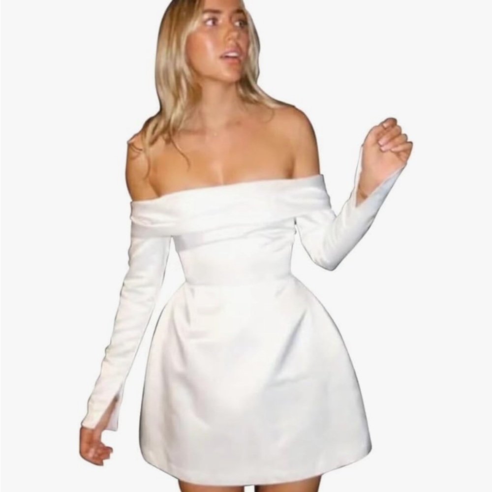 Source Unknown Strapless White Dress